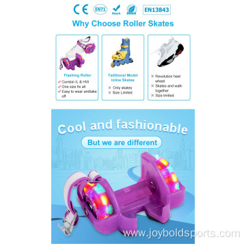 Two Wheels Heel Skate Flashing Roller Shoes